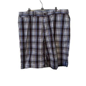 Canterbury Of New Zealand Mens Multicolor Plaid Cotton Bermuda Short Size 40